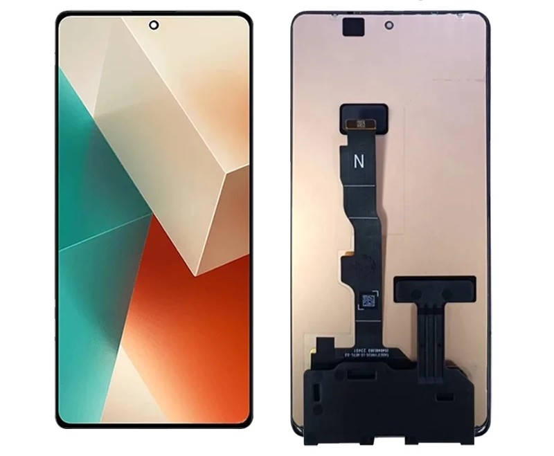 LCD-näyttö Xiaomi Redmi Note 13 5G/Redmi Note 14S kosketusnäytöllä musta ORG