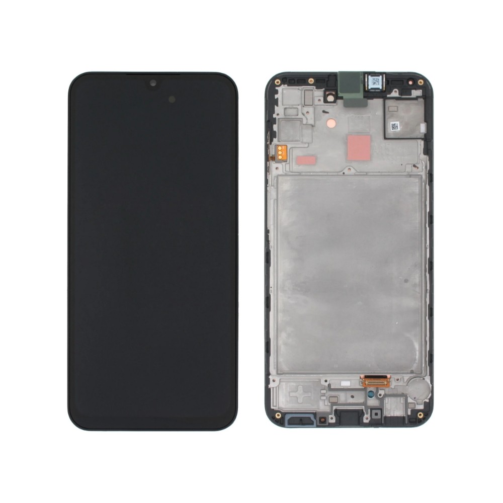 Samsung A155 A15 4G/A156 A15 5G LCD-näyttö kosketusnäytöllä ja kehyksellä, alkuperäinen musta (huoltopakkaus)