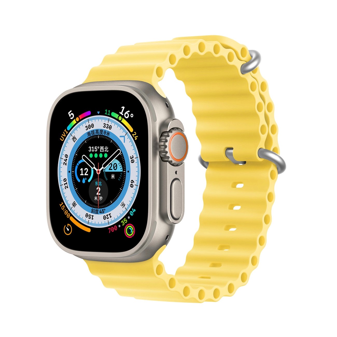 Dux Ducis OceanWave Series Hihna Apple Watch 38/40/41mm Keltainen