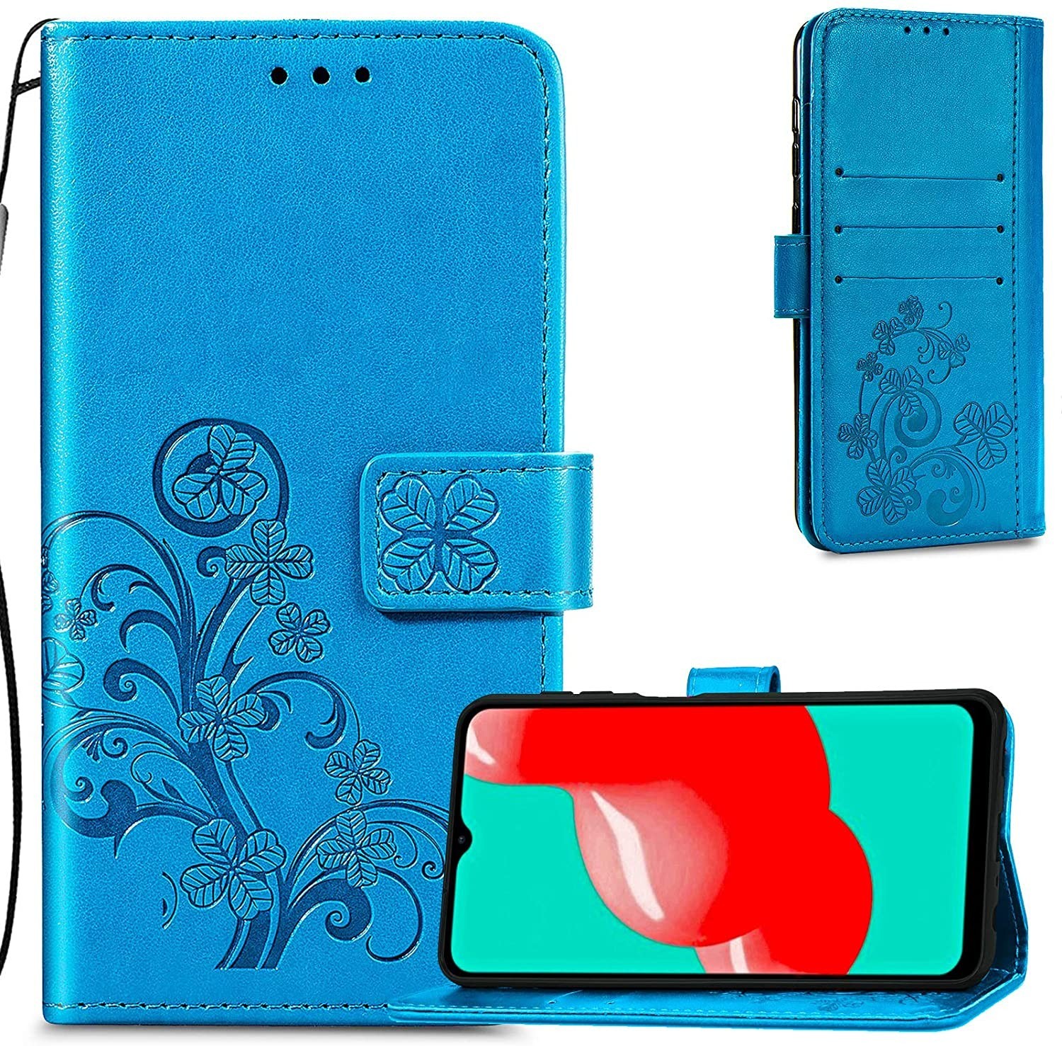 Case Flower Book Samsung A165 A16 4G/A166 A16 5G blue