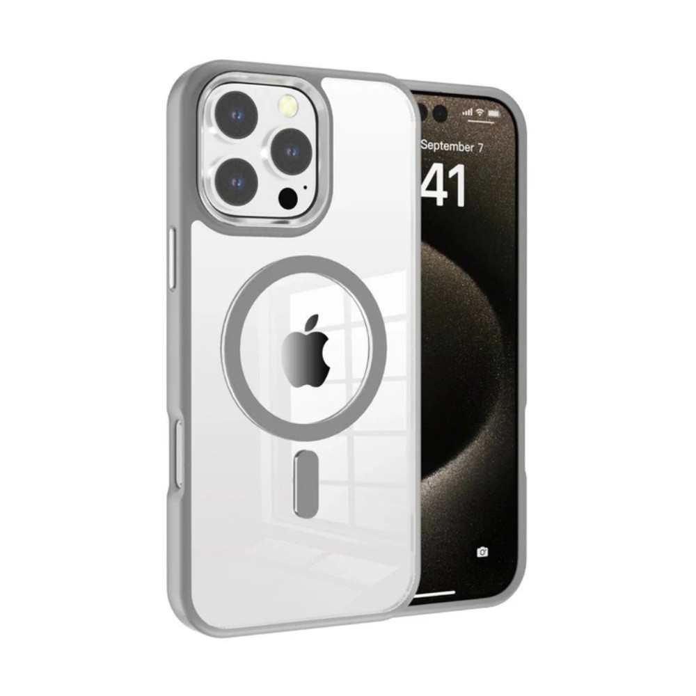 Premium Mag Cover Suojakuori Apple iPhone 15 Plus harmaa