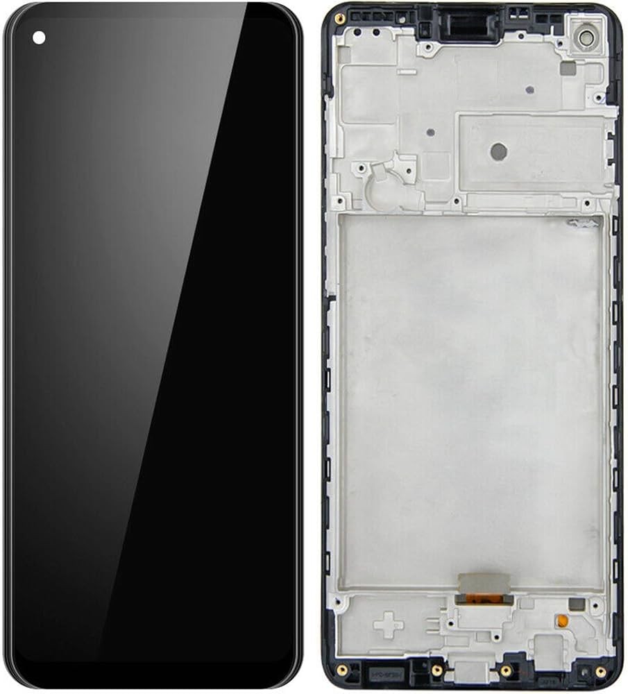 LCD-näyttö Samsung A217F A21s kosketusnäytöllä ja kehyksellä musta ORG