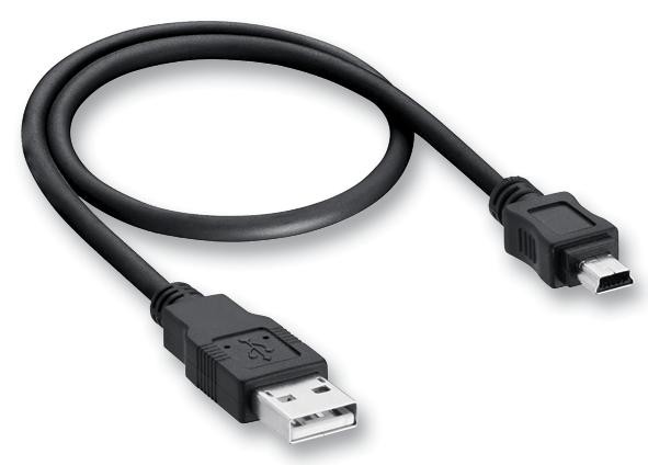 USB cable miniUSB black HQ