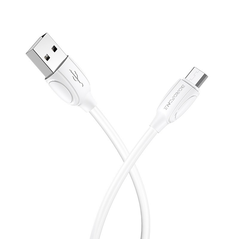 USB-kaapeli Borofone BX19 USB-A – MicroUSB 1,0 m valkoinen