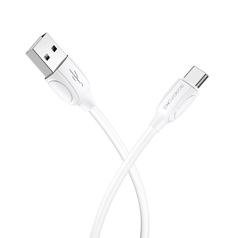 USB-kaapeli Borofone BX19 USB-A – USB-C 1,0 m valkoinen