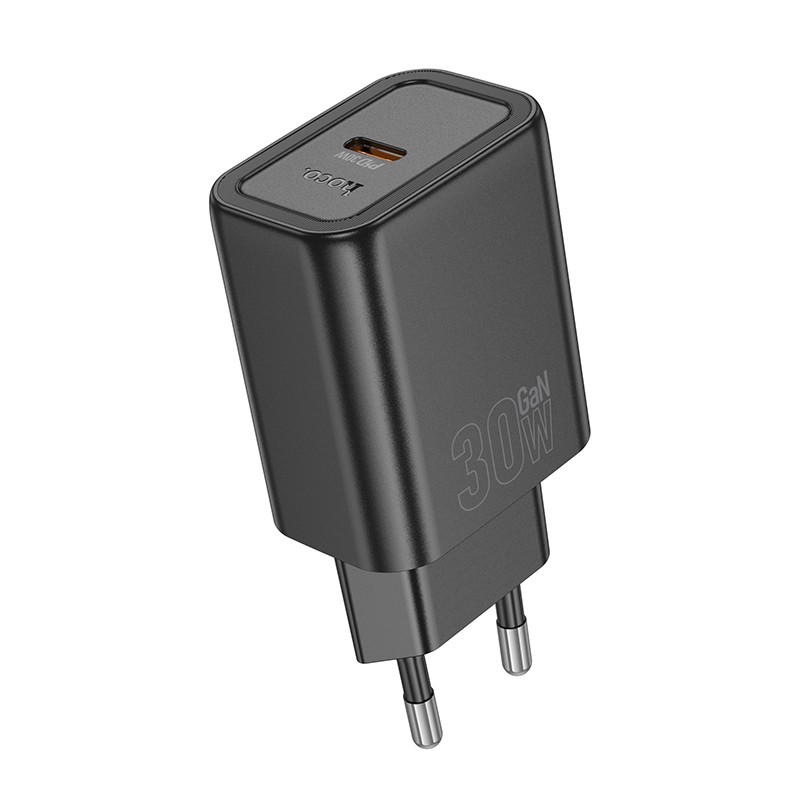 Laturi Hoco N62 30W GaN USB-C musta