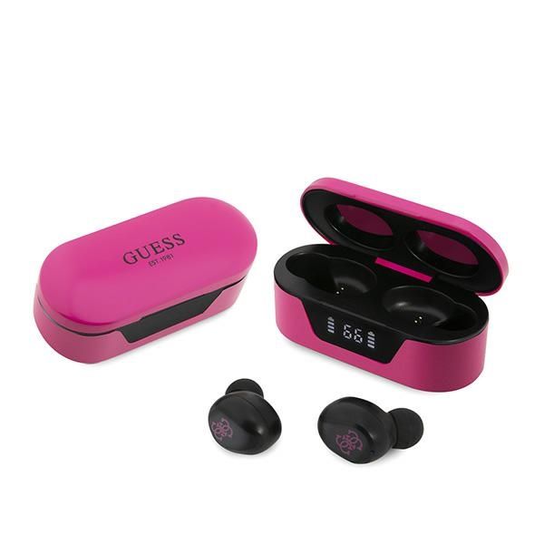 Guess GUTWST31EM TWS Bluetooth nappikuulokkeet + magenta telakka-asema