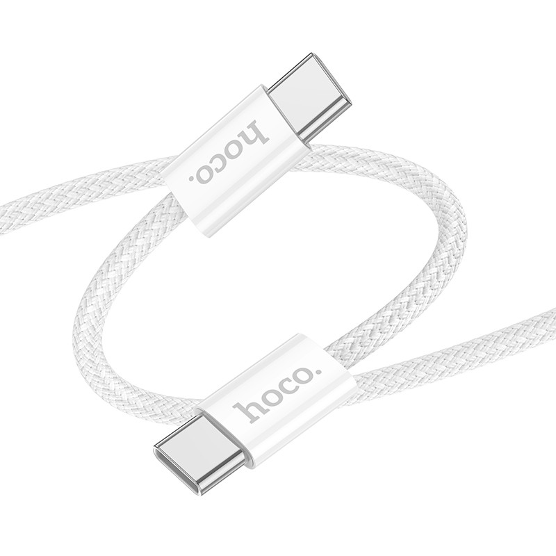 Hoco X104 USB-C – USB-C Kaapeli 60W 2,0 m, valkoinen