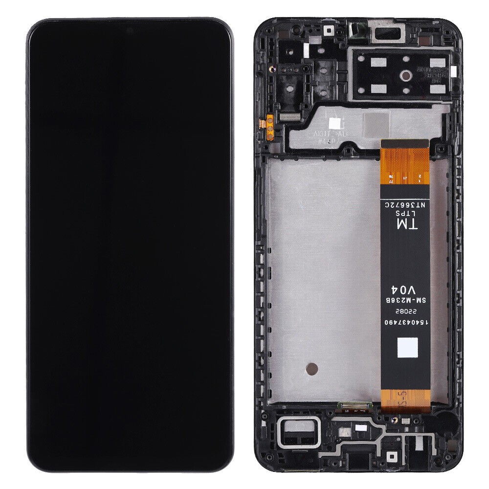 LCD screen Samsung A135 A13 4G 2022 with touch screen with frame black ORG