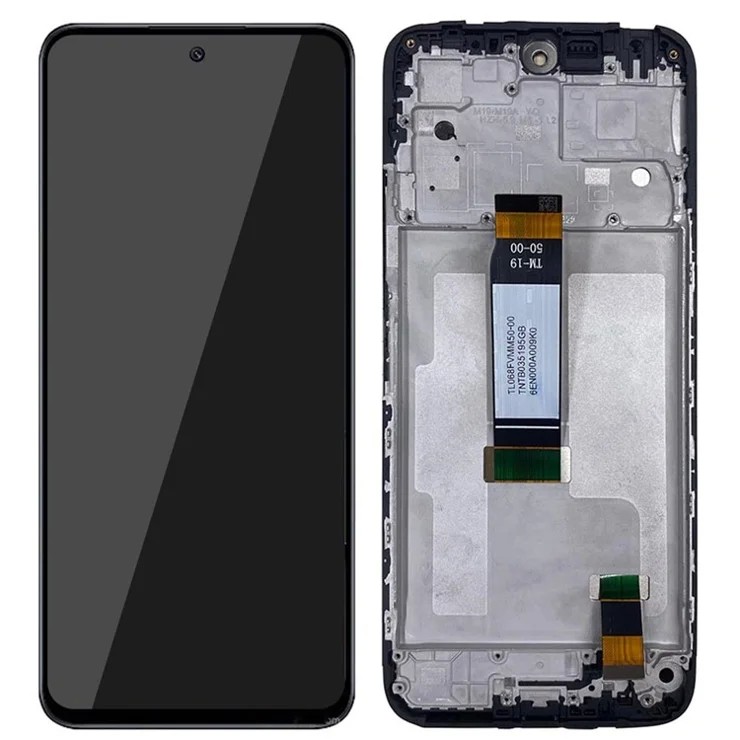 LCD-näyttö Xiaomi Redmi 12 4G/12 5G/Poco M6 Pro 5G kosketusnäytöllä ja kehyksellä musta ORG