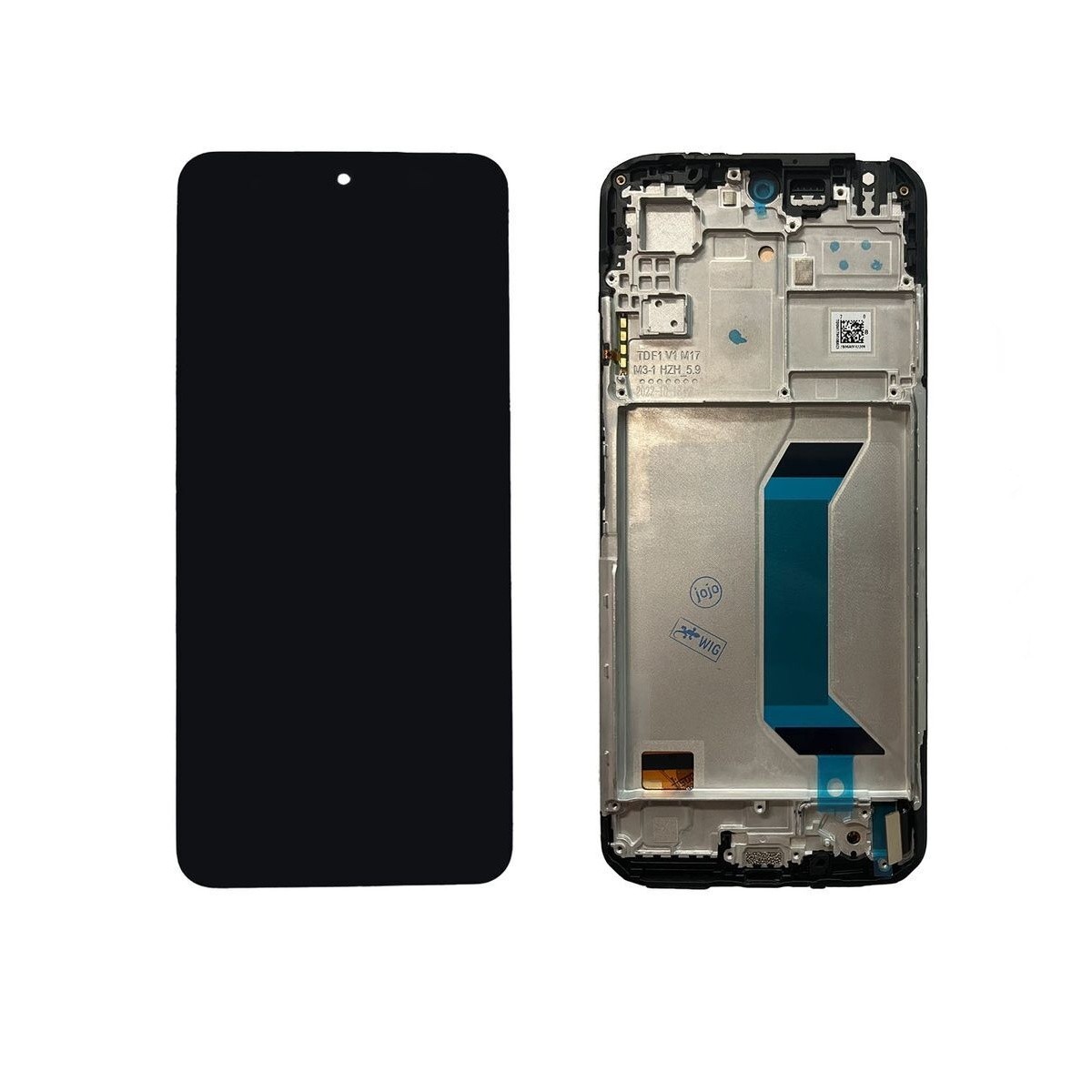 LCD-näyttö Xiaomi Redmi Note 12 4G kosketusnäytöllä ja kehyksellä Onyx Grey OLED
