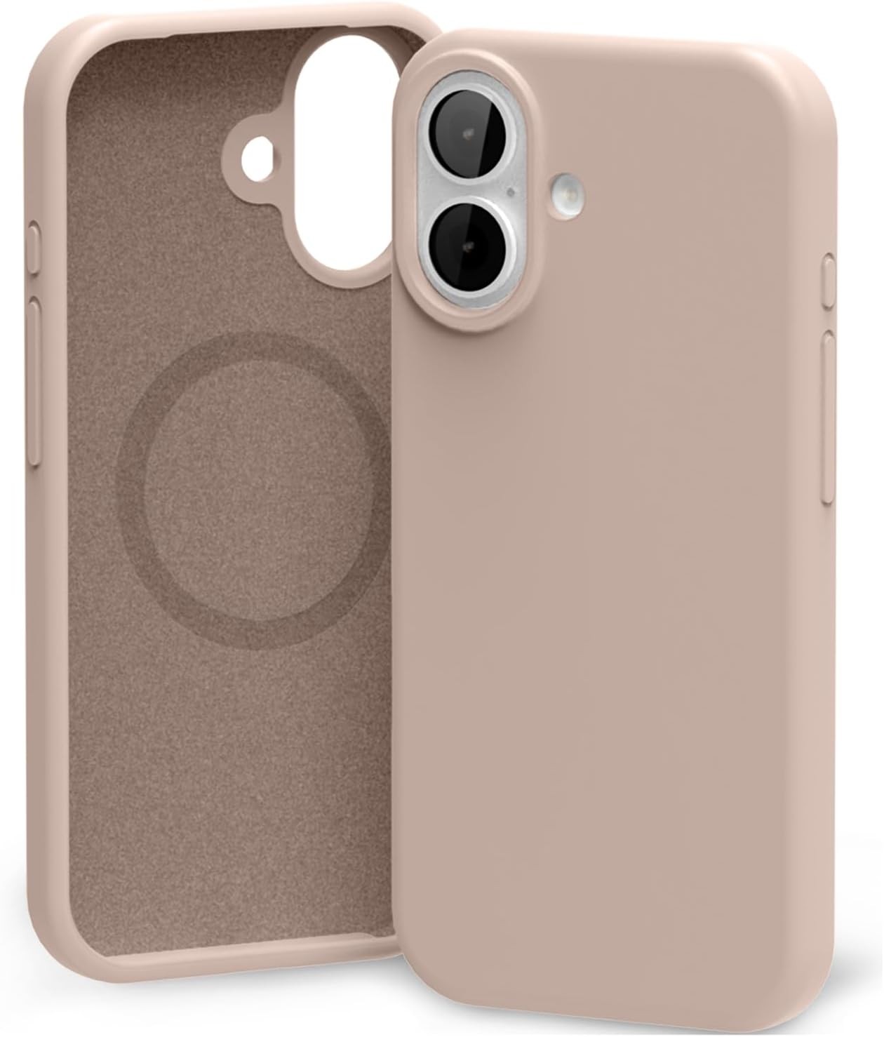 Mercury Pure Magsafe Silicon Suojakuori Apple iPhone 17 vaaleanpunainen hiekka