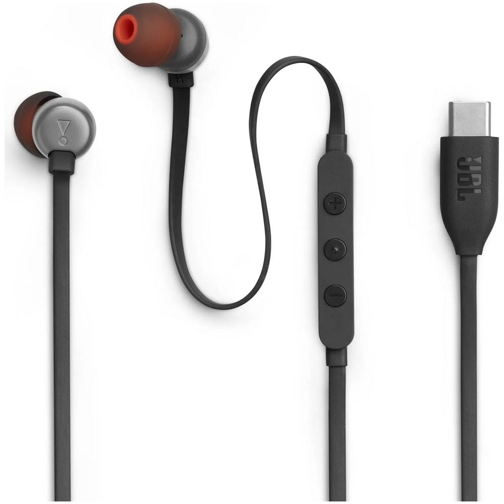 JBL Tune 310C Black Wired Headphones