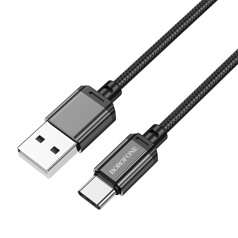 Borofone BX87 Sharp USB - Type-C Kaapeli 3A 1m - musta