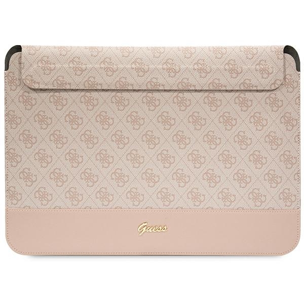 Guess 4G Stripe Metal Logo Suojakuori 14 tuuman kannettavalle - vaaleanpunainen