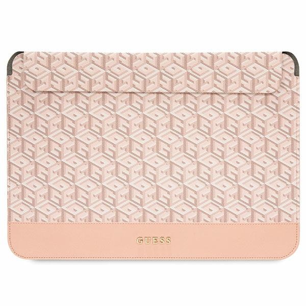 Guess GCube Stripes case for a 14" laptop - pink