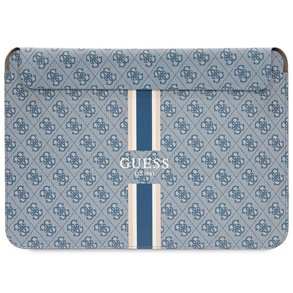 Guess 4G Printed Stripes cover for a 14" laptop - blue