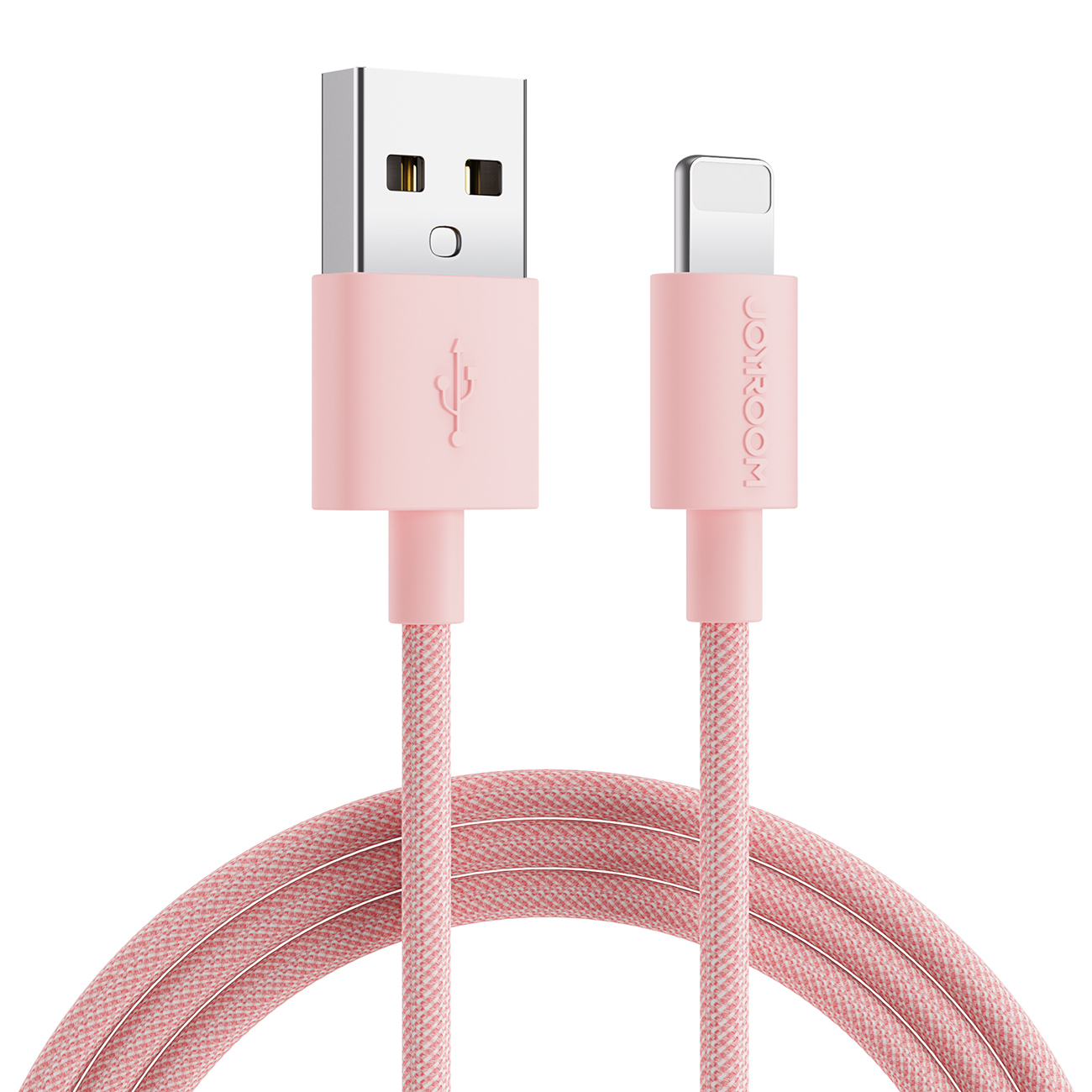 Joyroom Colorful Data Cable S-2030M13 USB-A / Lightning 2.4A 2m - vaaleanpunainen