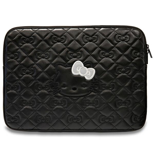 Hello Kitty Zip PU Quilted Bows suojus 14 tuuman kannettavalle - musta