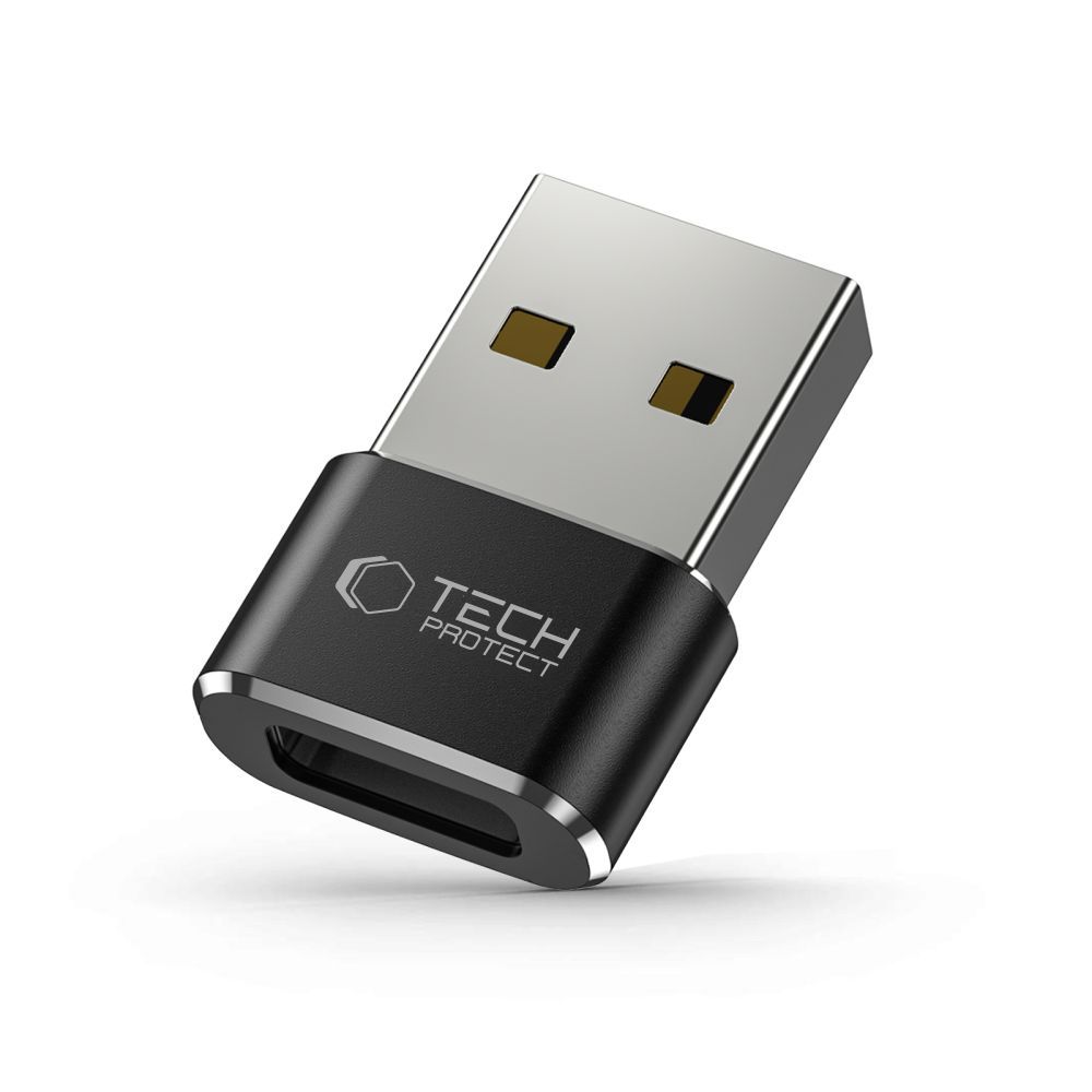 Tech-Protect UltraBoost USB-A (uros) / USB-C (naaras) sovitin - musta
