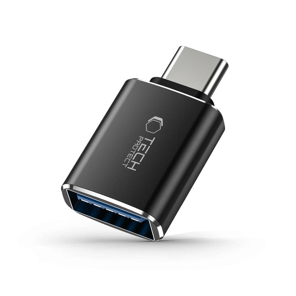Tech-Protect UltraBoost USB-C (uros) / USB-A (naaras) OTG sovitin - musta