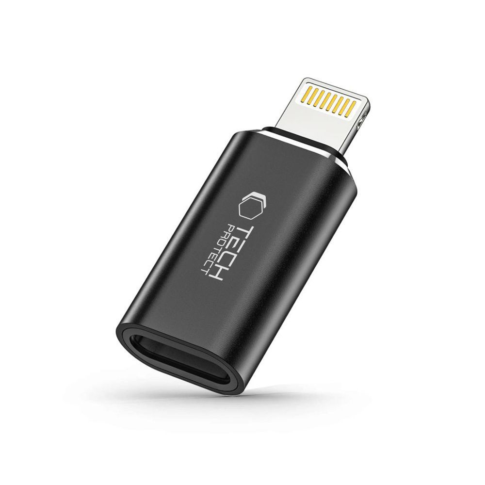 Tech-Protect UltraBoost Lightning (uros) / USB-C (naaras) sovitin - musta