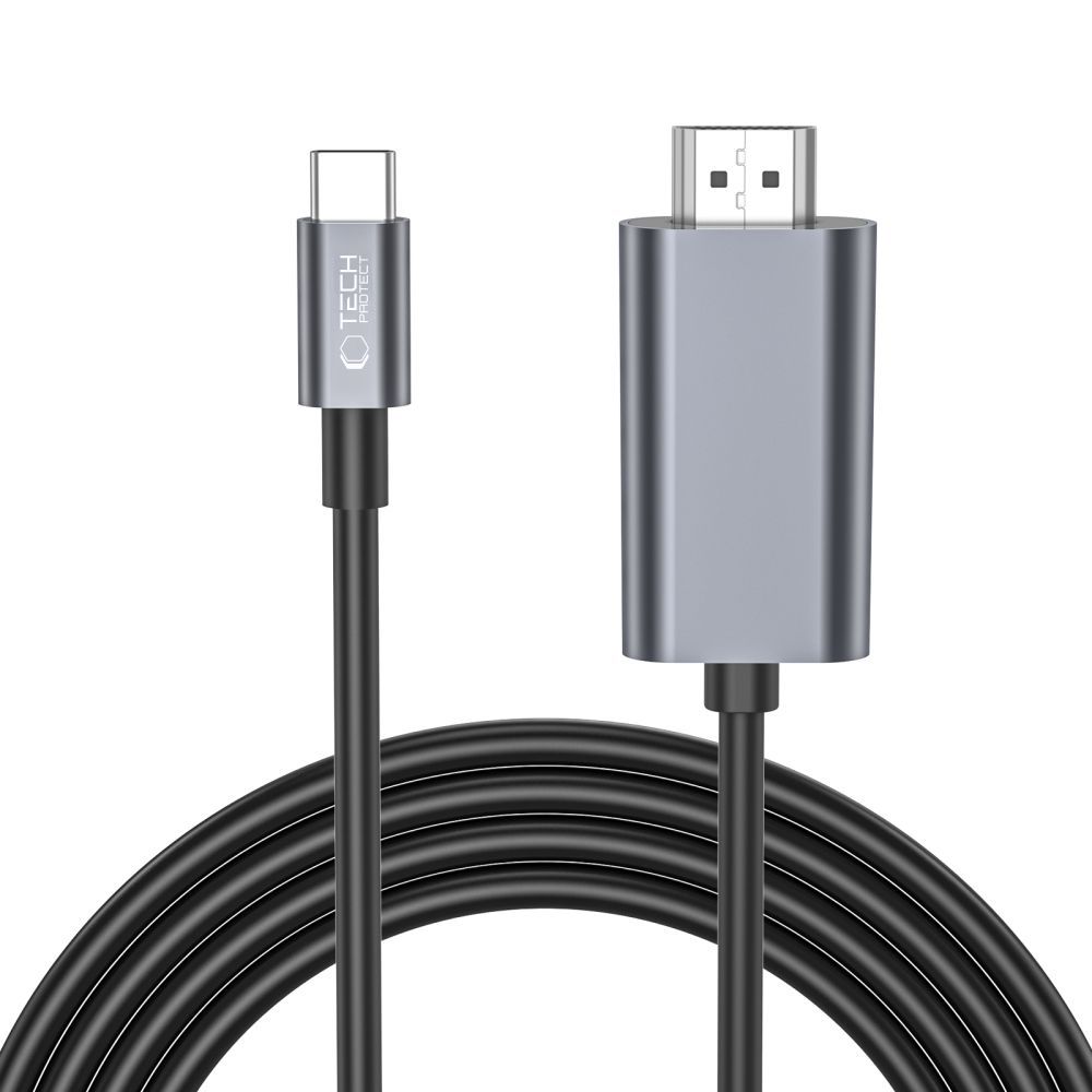 Tech-Protect UltraBoost USB-C / HDMI 4K 60Hz kaapeli 2m - musta
