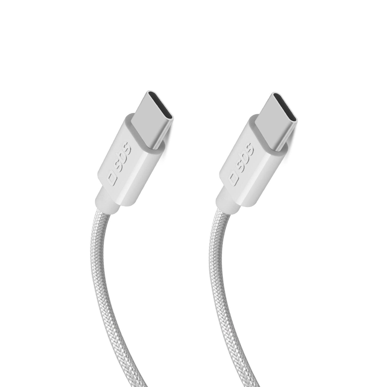 SBS TECABLETISSUETCC2G Kaapeli 2 x USB-C 2m 60W Power Deliveryllä - harmaa