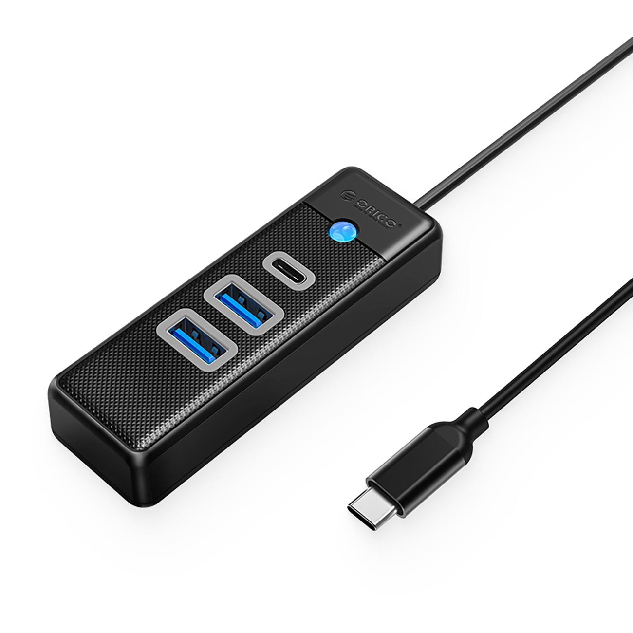 Orico PWC2U-C3 USB-C Hub / 2x USB-A 3.0 + 1x USB-C 3.0 - musta