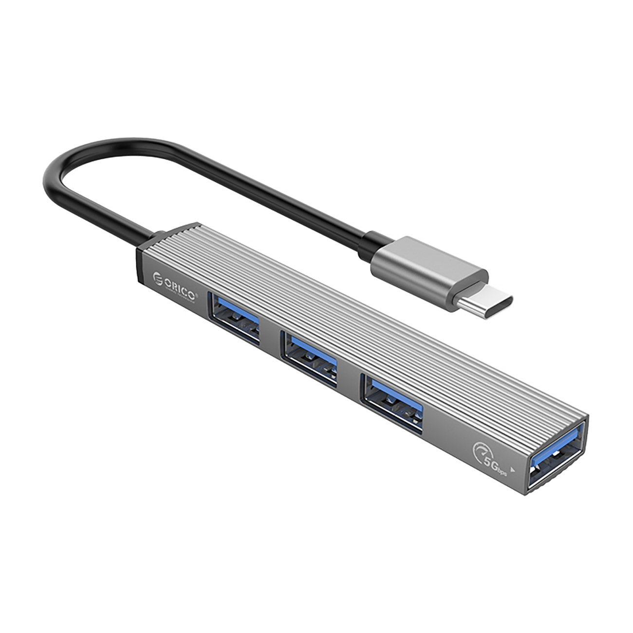 Orico AH-13 USB-C Hub telakka-asema 1x USB-A 3.0 + 3x USB-A 2.0 - harmaa