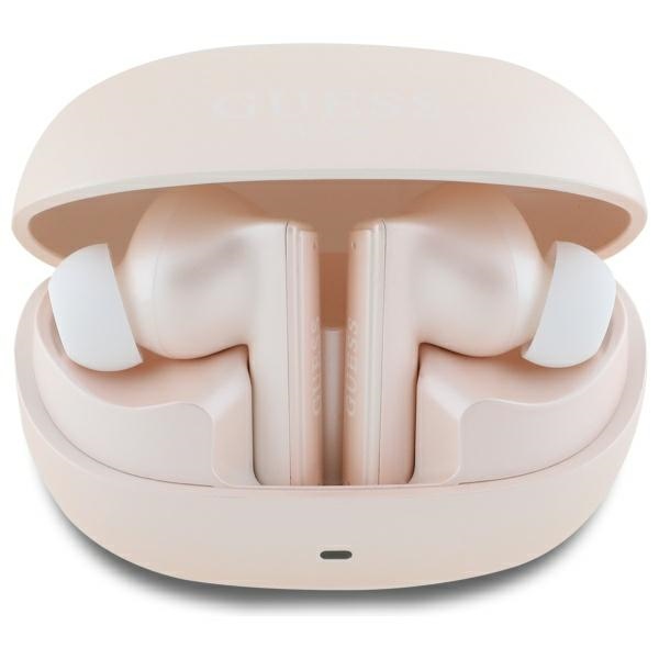 Guess Bluetooth Headphones GUTWST88MCTGP TWS + Docking Station Pink Capsule Printed Logo