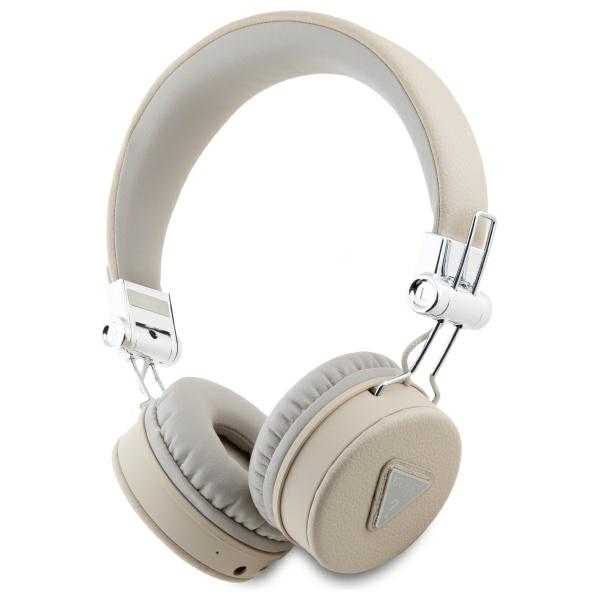 Guess Bluetooth on-ear kuulokkeet ENC GUBH70PGTSPSE beige/beige uurrettu Classic Round Shape
