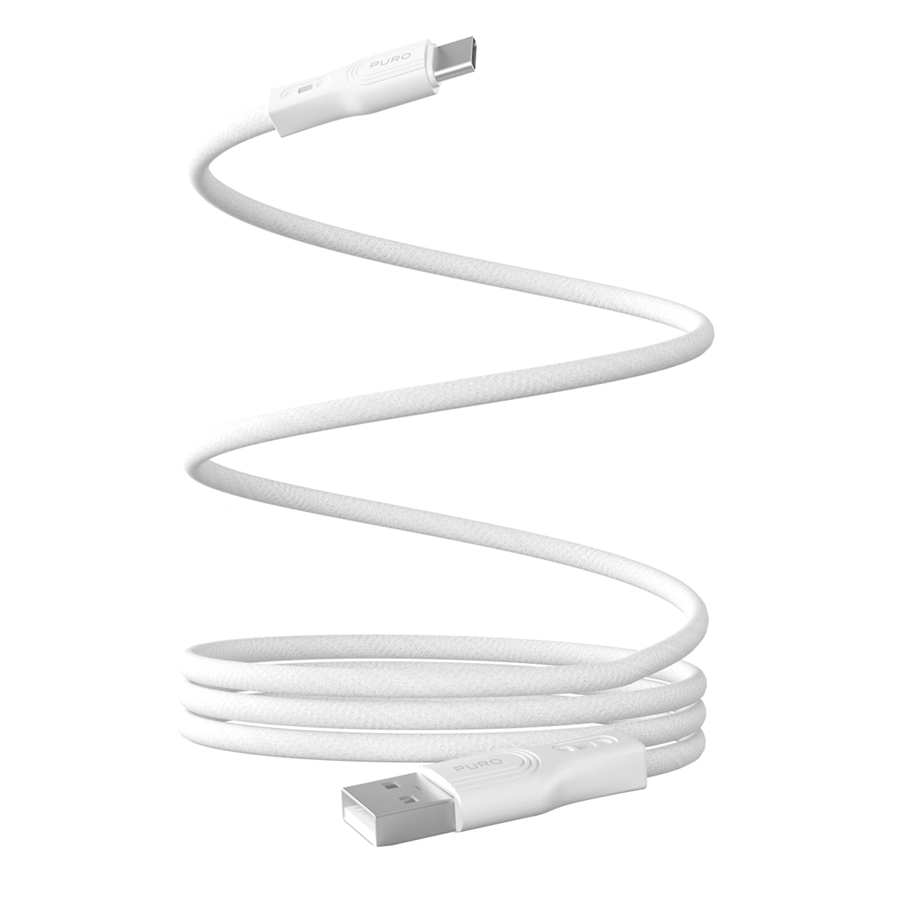 Puro Magnetic 10W magneettinen kaapeli USB-A - USB-C 1m - Valkoinen