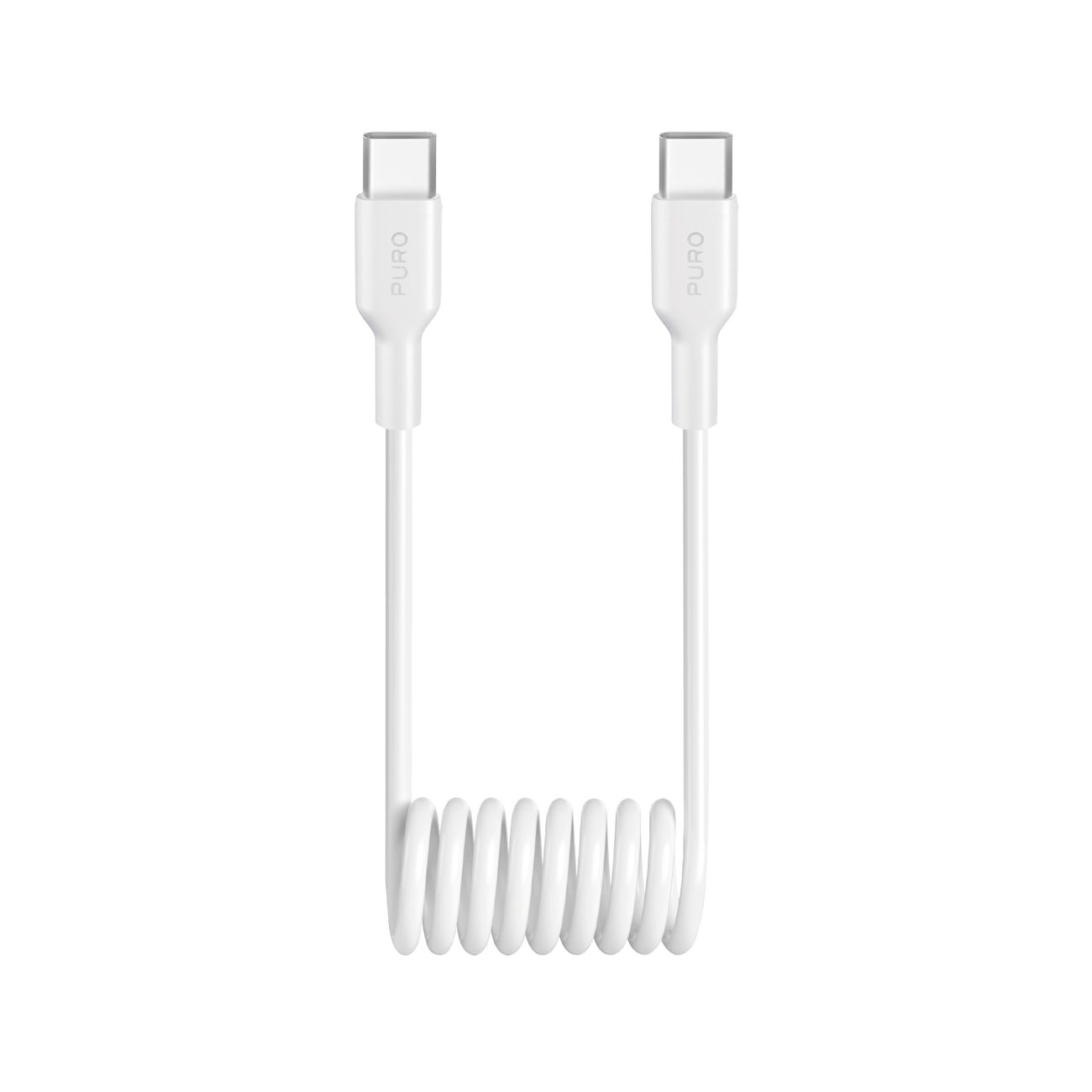 Puro 25W USB-C kierrekaapeli - USB-C 1m - Valkoinen