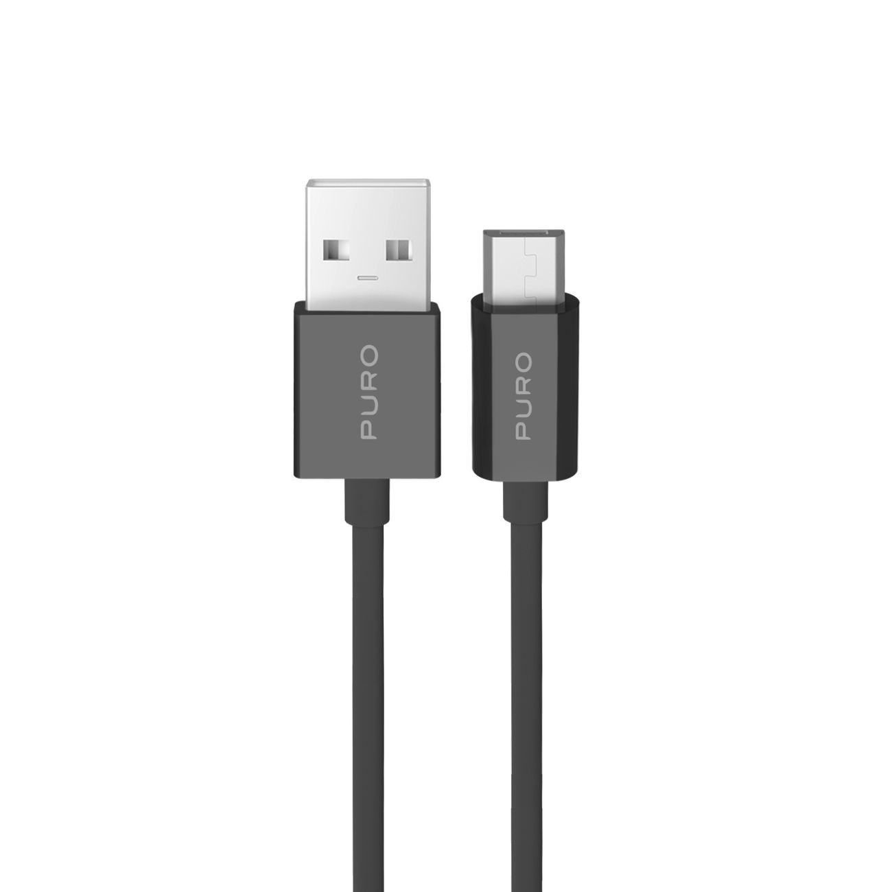 Puro TPE 12W USB-A - microUSB 1m kaapeli - Musta