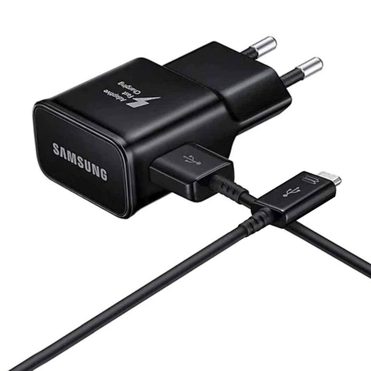Samsung EP-TA200EBE USB-A 15W Seinälaturi ja EP-DR140ABE USB-A - USB-C Kaapeli (OOB Bulk - vaihtoehtoinen pakkaus) - Musta