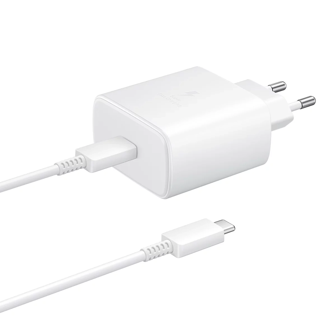 Samsung EP-TA845EWE 45W Seinälaturi ja USB-C Kaapeli Samsung EP-DW767JWE 45W 1.8m (OOB Bulk - vaihtoehtoinen pakkaus) - Valkoinen