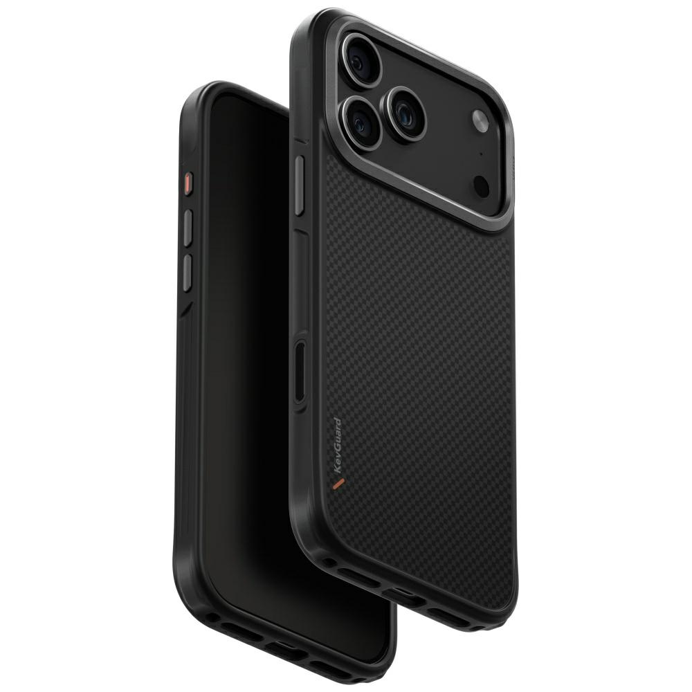 Uniq Keva Magclick lataava suojakuori iPhone 17 Pro Max:lle - musta