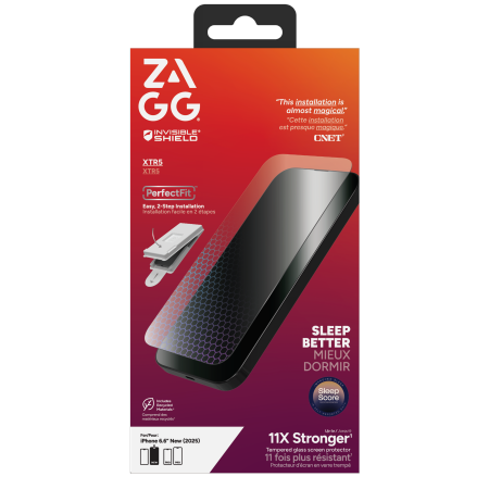 ZAGG Invisibleshield Glass XTR5 grafeeni näytönsuoja sinisen valon suodattimella iPhone Air