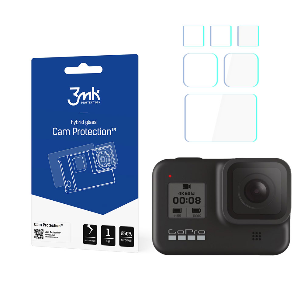 3mk Cam Protection Glass kameransuojalasi GoPro HERO 8 Black -laitteelle