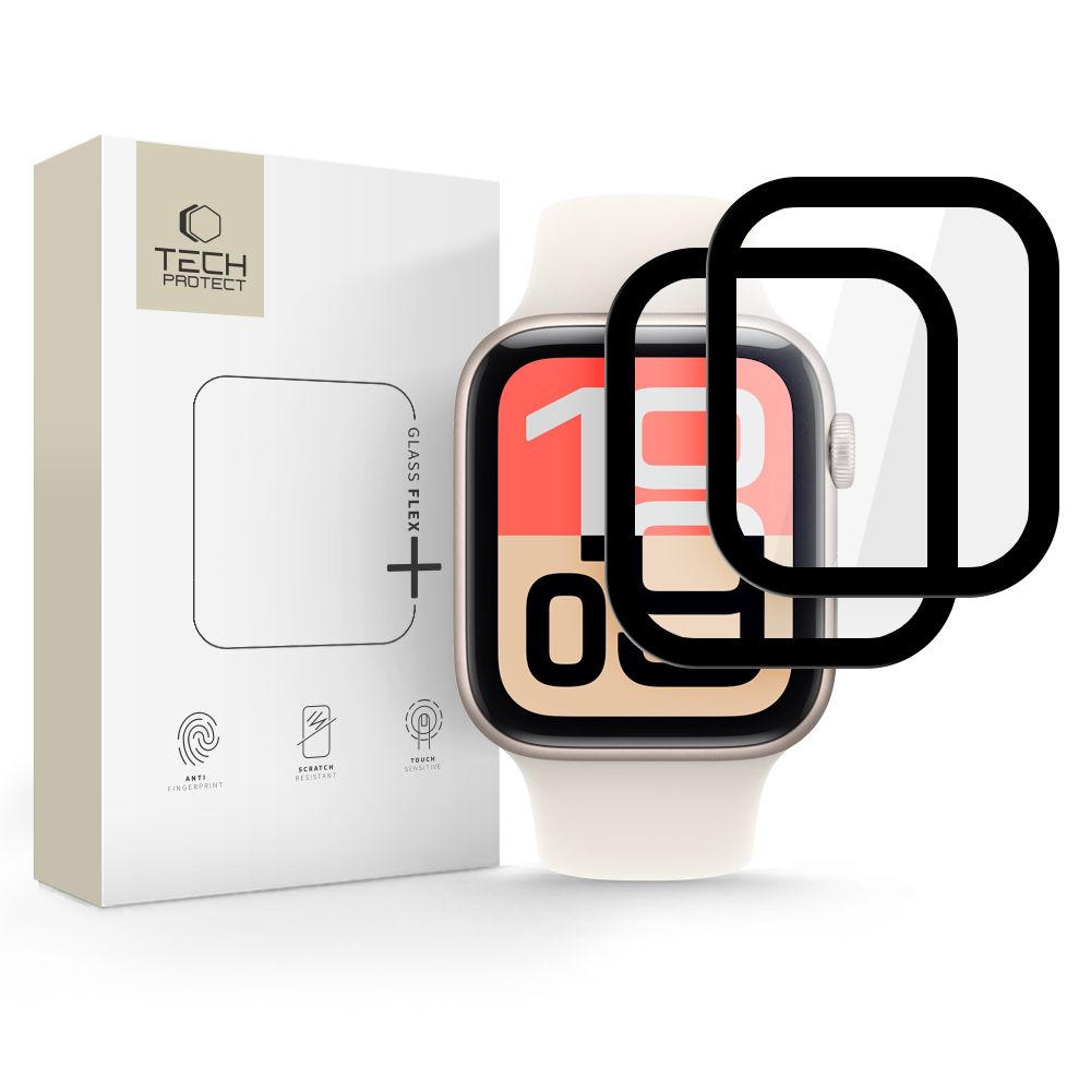Tech-Protect Glass Flex+ 2-pack Apple Watch 40mm:lle - Musta