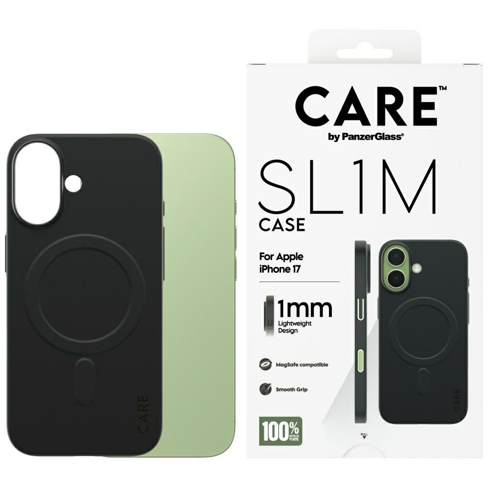 CARE by PanzerGlass SL1M MagSafe Suojakuori iPhone 17 - musta
