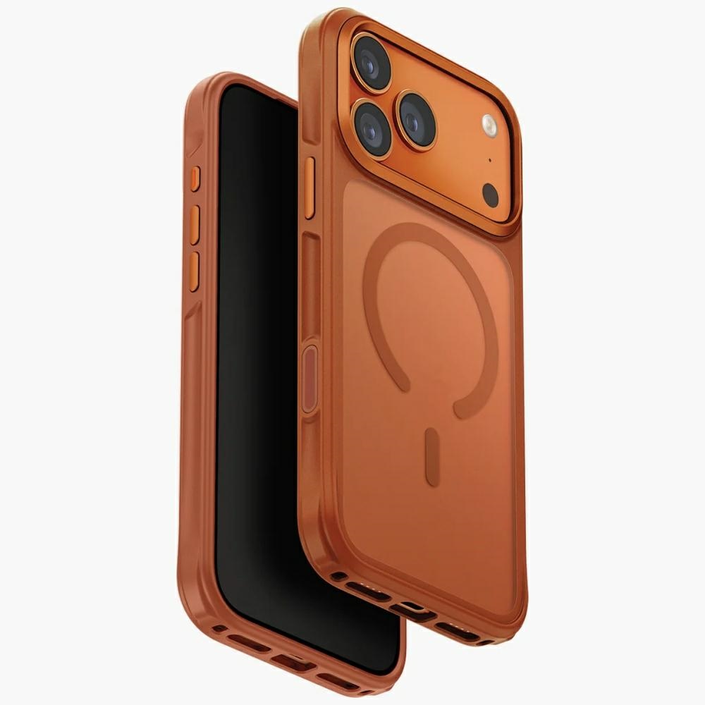 Uniq Veren iPhone 17 Pro Max:lle Magclick lataava suojakuori - oranssi