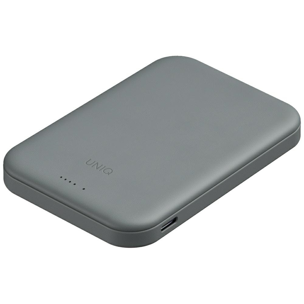 Uniq Lyden Lexa Magneettinen 5000mAh PD USB-C MagSafe Varavirtalähde - harmaa
