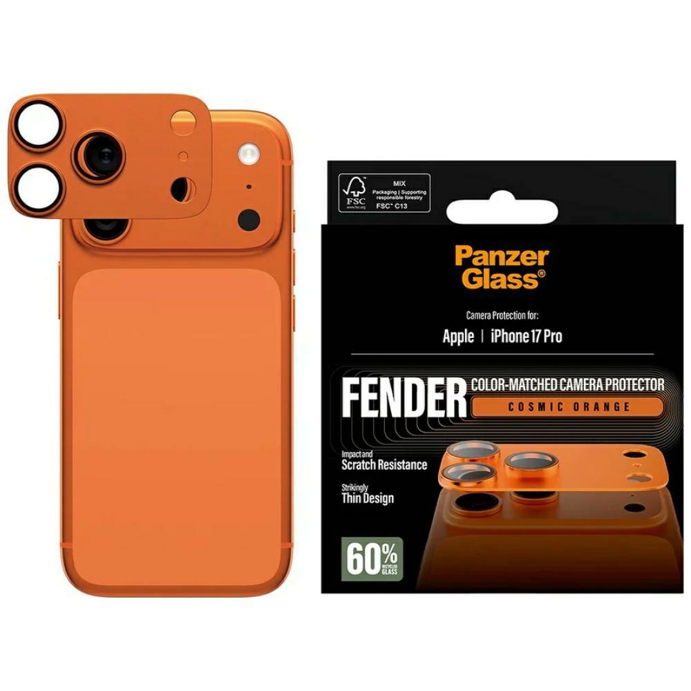 PanzerGlass Fender Kamerasuoja Karkaistu lasi iPhone 17 Pro - oranssi