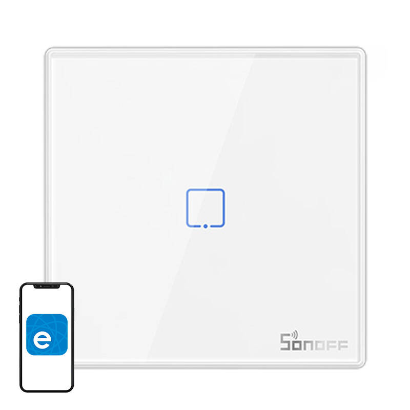 Älykkäs langaton seinäkytkin Sonoff T2EU1C-RF 433MHz (1-kanavainen)