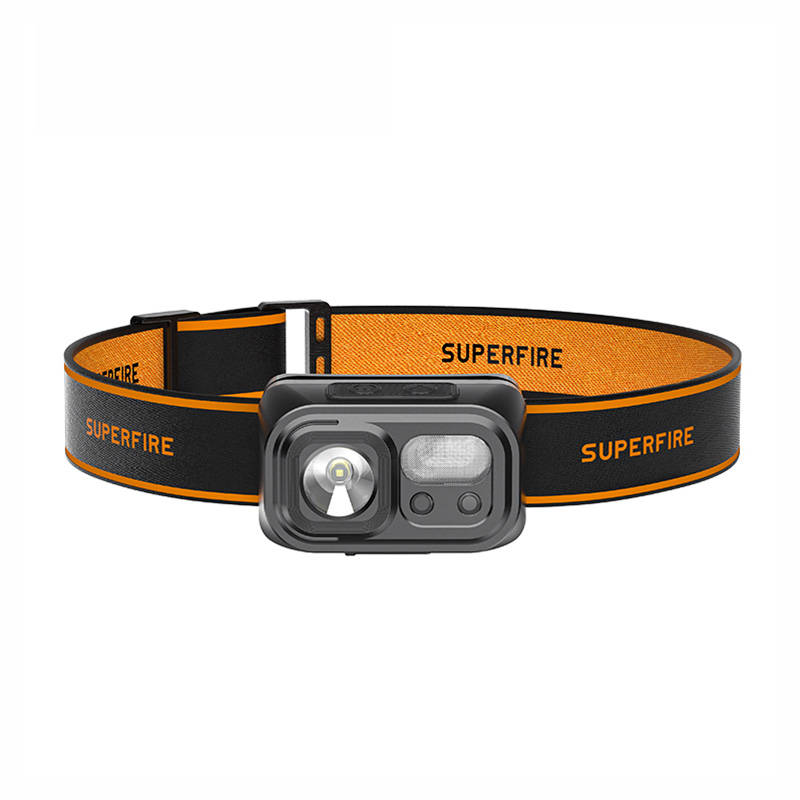 Superfire HL23 otsalamppu, 220 lm, USB-C, varavirtalähde