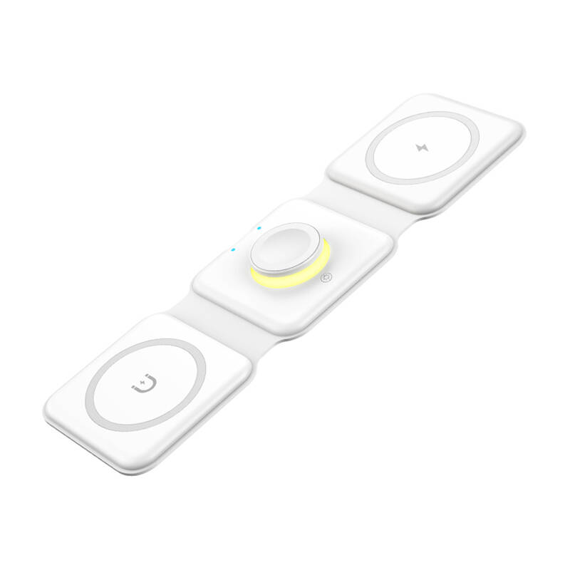 Wireless Charger Essager "Nuo 3in1" White 15W (iPhone / Apple Watch / Airpods / Night Lamp)