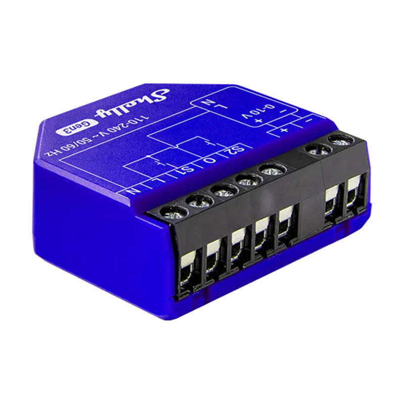 Shelly PM Gen3 Dimmer valoohjain 0/1-10V, WiFi/Bluetooth