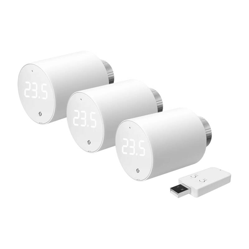Shelly BLU TRV termostaattipää WiFi/Bluetooth (3 kappaletta ohjausyksiköllä)